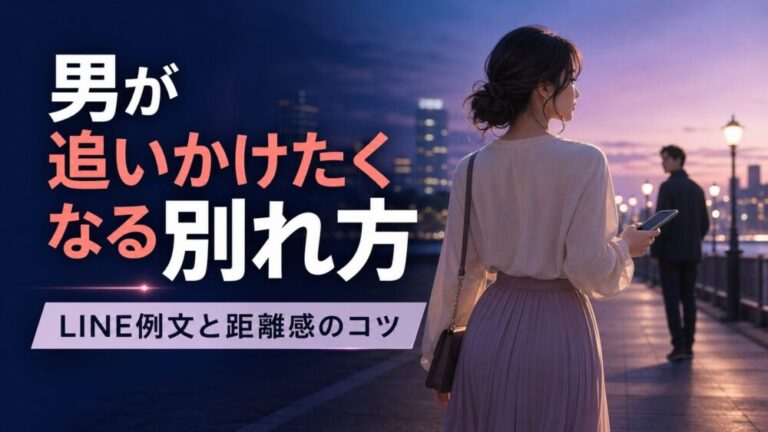 男が追いかけたくなる別れ方【LINE例文つき】6つのコツと別れ後の過ごし方