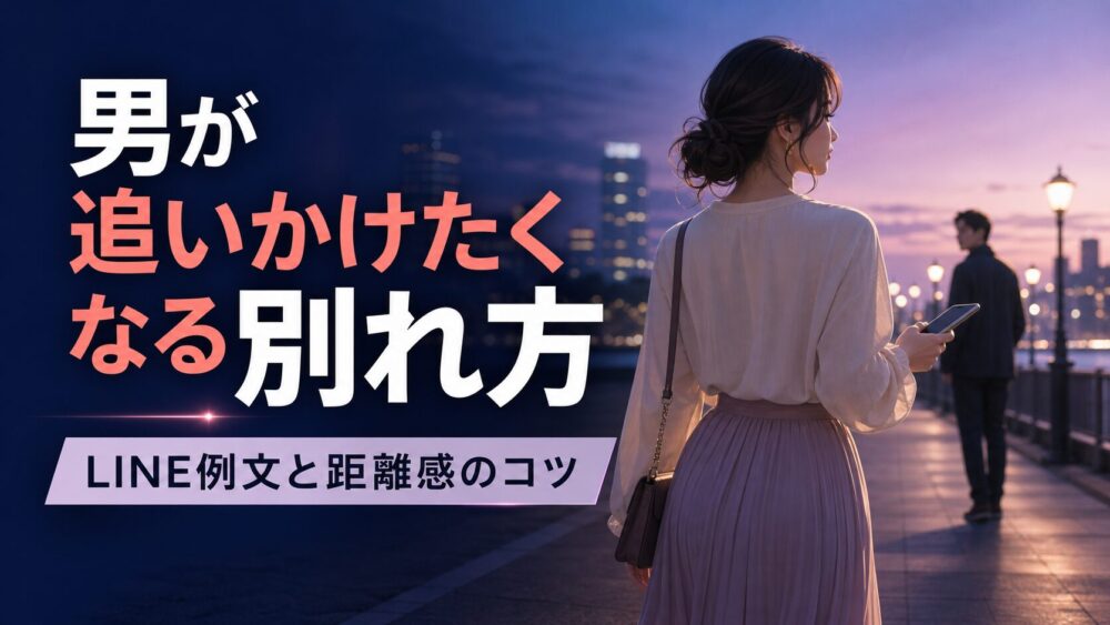男が追いかけたくなる別れ方【LINE例文つき】6つのコツと別れ後の過ごし方