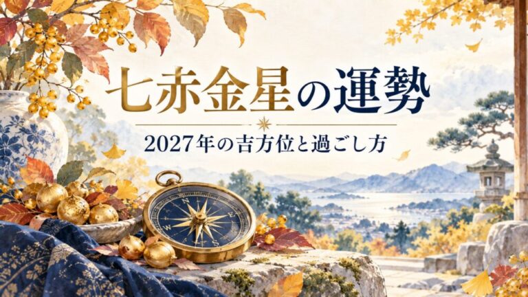 【2027年】七赤金星の運勢！地盤固めの坤宮回座・吉方位（北西・東）・引っ越し・転職・月別バイオリズム徹底解説