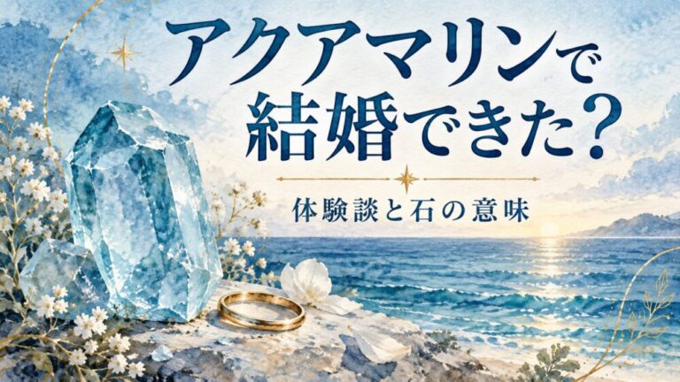アクアマリンで結婚できた！効果体験談と不思議な理由・相性解説