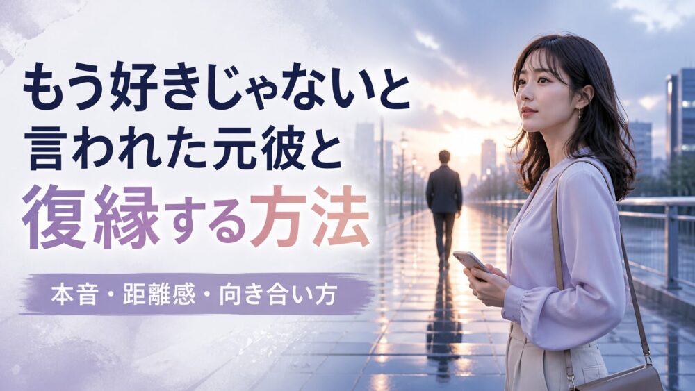 もう好きじゃないと言われた元彼と復縁する方法