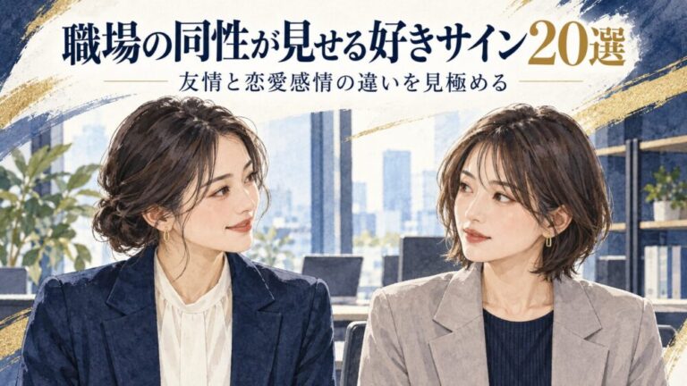 職場の同性が見せる好きサイン20選|脈ありと友情の違い・好意の確かめ方