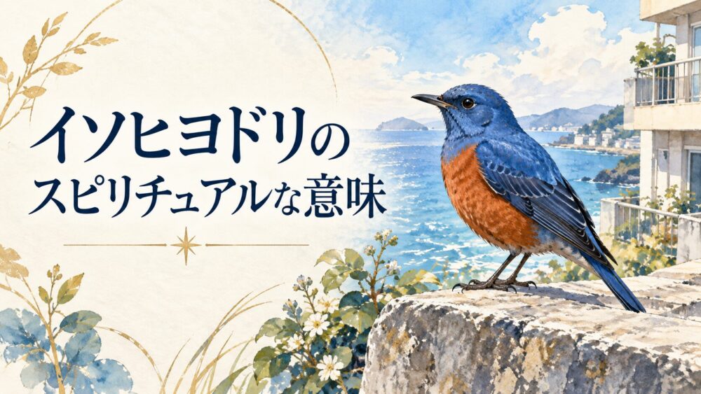【イソヒヨドリのスピリチュアル意味】鳴き声・幸せの青い鳥のサイン！メスを見る幸運・つがい・家やベランダに来る前兆とは？