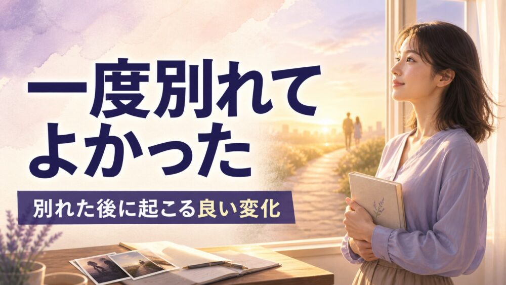一度別れてよかったと思えるのはなぜ?別れを無駄にしないための考え方