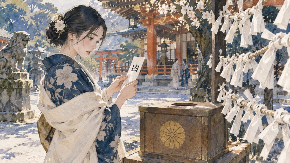 神社仏閣とおみくじの確率