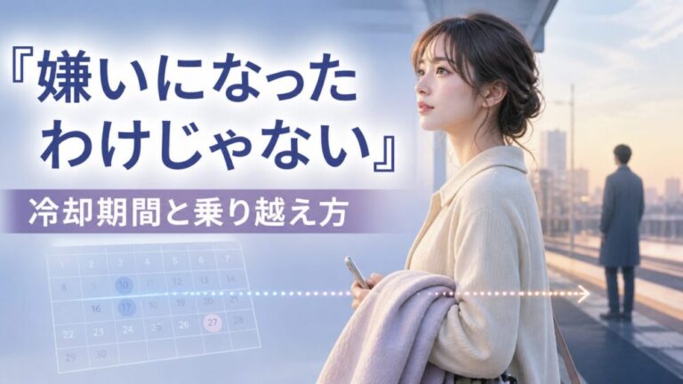 嫌いになったわけじゃないと言われた時の冷却期間と乗り越え方