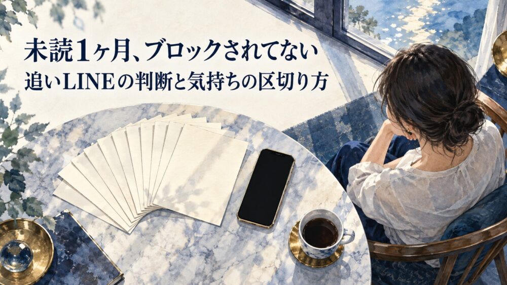 ブロックされてないけど未読1ヶ月｜追いLINEしていい？理由と区切り方