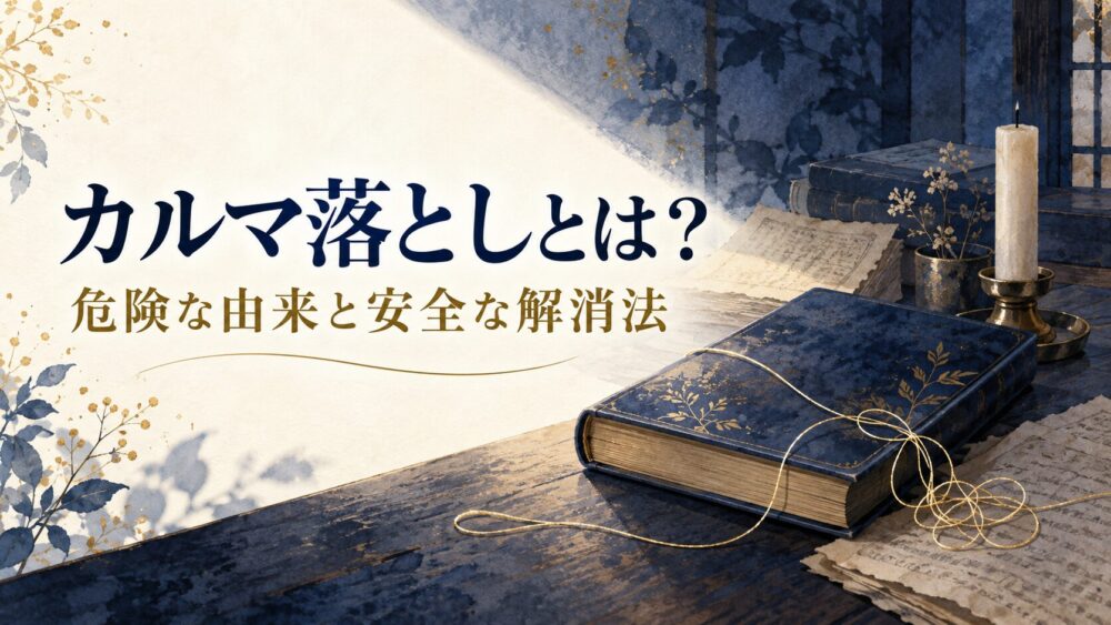 【カルマ落としとは？】言葉の危険な由来と真実｜オウム真理教・ネットスラングの真相と安全なカルマ解消法