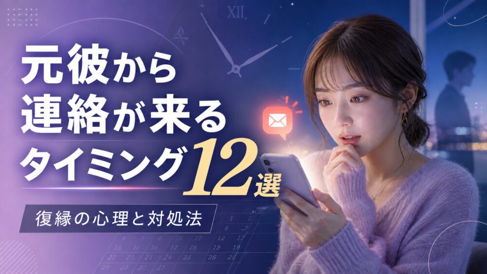 元彼から連絡が来るタイミング12選!心理・サイン度・返信例文まで解説