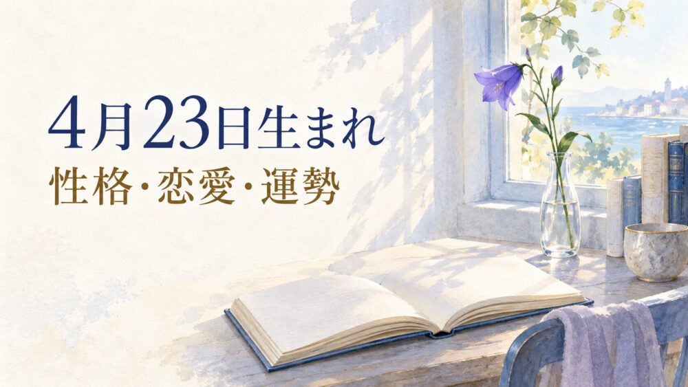 4月23日生まれの性格・恋愛・相性・運勢・有名人を徹底解説！【誕生日占い】