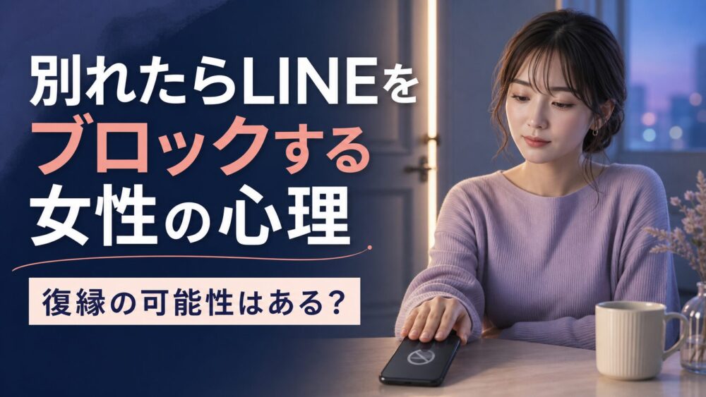 別れたらLINEブロックする女性の心理は？復縁の可能性ある？