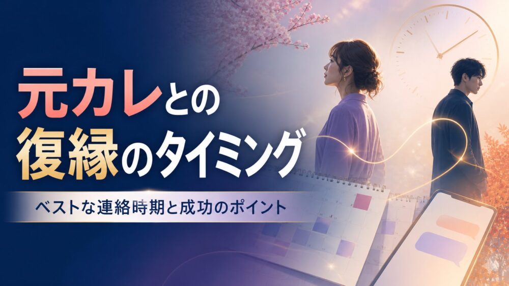 元彼と復縁するタイミングとは？ベストな連絡時期と復縁成功のポイントを解説