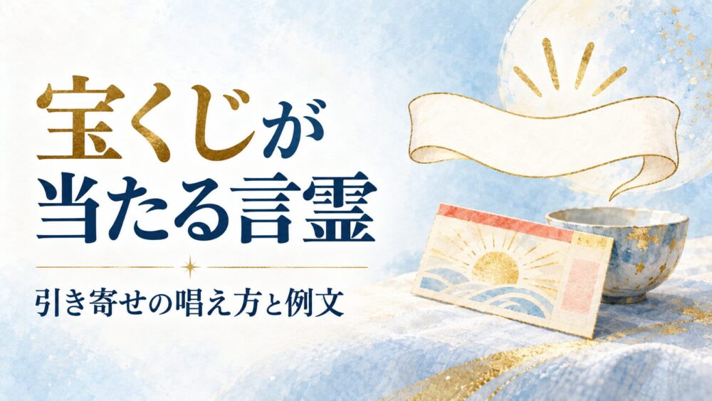 宝くじが当たる言霊と最強例文！引き寄せの法則と奇跡の唱え方