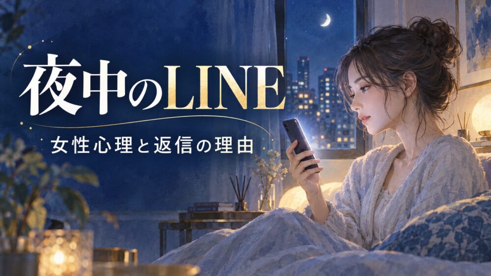 夜中にLINEしてくる女性心理と返信の理由｜「寝れない」の真意・わざと深夜に返す脈ありサイン