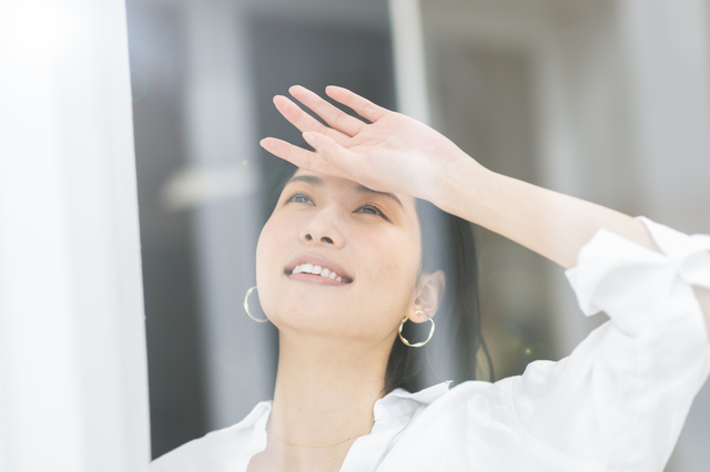 笑顔の女性