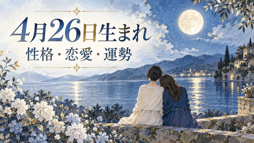 4月26日生まれの性格・恋愛・相性・運勢・有名人を徹底解説!【誕生日占い】