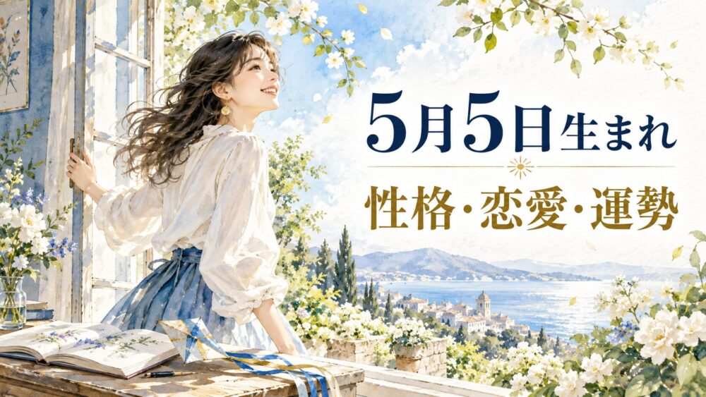 5月5日生まれの性格・恋愛・相性・運勢・有名人を徹底解説!【誕生日占い】