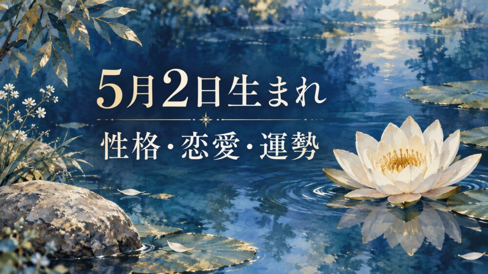 5月2日生まれの性格・恋愛・相性・運勢・有名人を徹底解説！【誕生日占い】