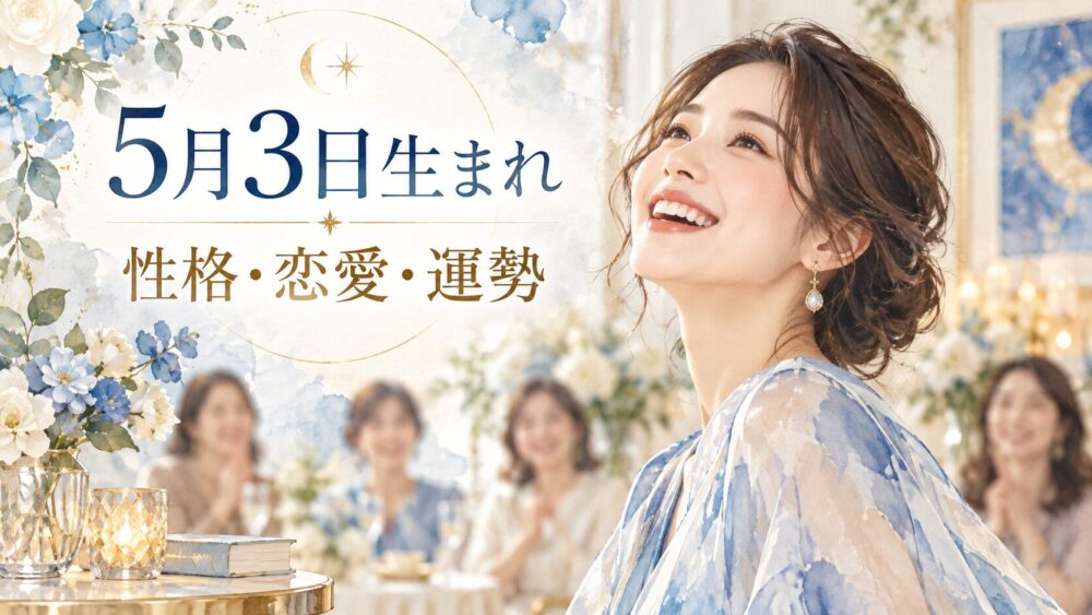 5月3日生まれの性格・恋愛・相性・運勢・有名人を徹底解説！【誕生日占い】