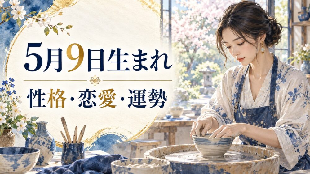 5月9日生まれの性格・恋愛・相性・運勢・有名人を徹底解説！【誕生日占い】