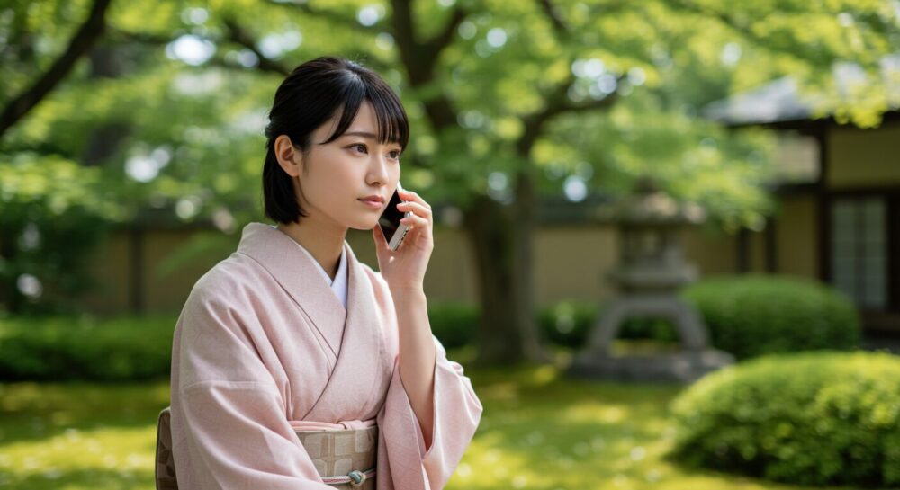 電話で相談しているイメージ