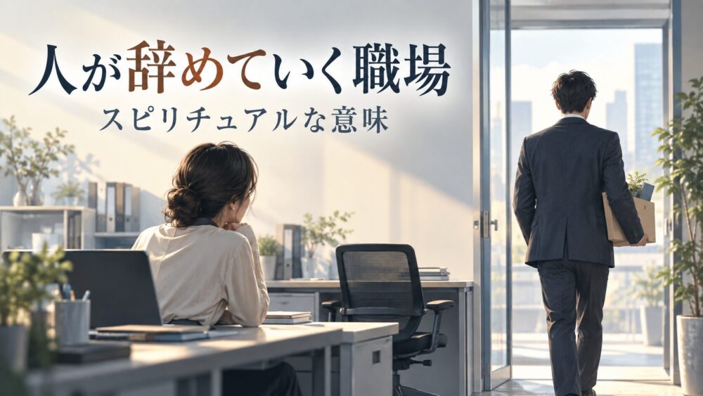 人が辞めていく会社・職場のスピリチュアルな意味7選|周りがどんどん辞める・立て続けの退職は「波動崩壊」か「魂の卒業」か?【星空こもぴ監修】