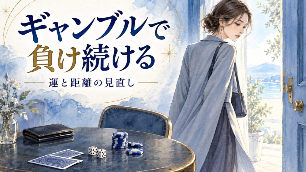 ギャンブルで負け続けるスピリチュアルな意味!運が悪い理由と前兆