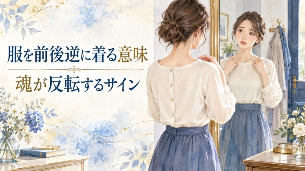 服を前後逆・裏返しに着るスピリチュアルな意味15選｜宝くじや恋愛のジンクス・ズボン反対や気づかない時のサインを星空こもぴが解説