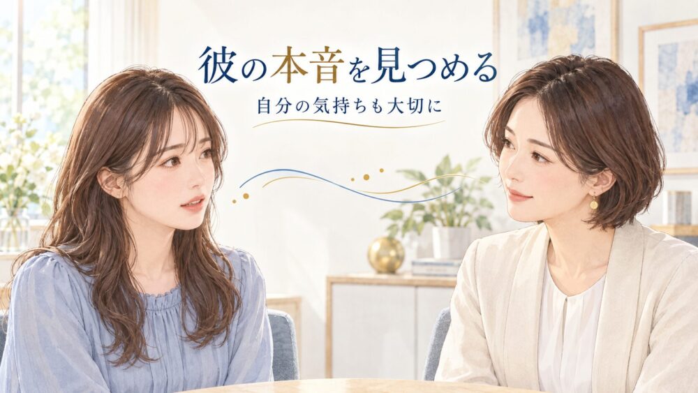 相談者の話に耳を傾ける女性カウンセラーと、本音を整理する女性。