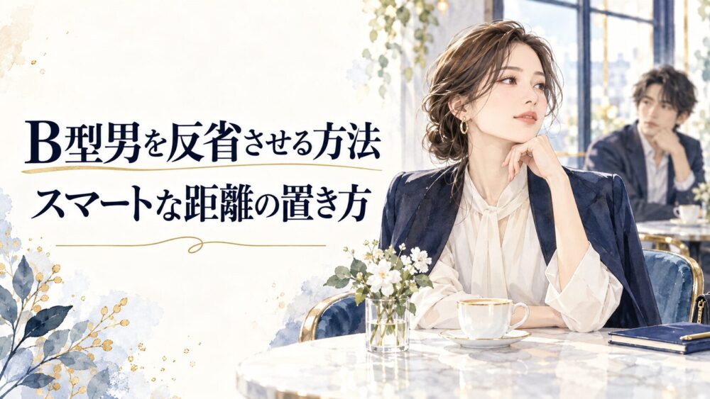 B型男を反省させる効果的な方法！後悔・懲らしめたいときの心理作戦とスマートな距離の置き方