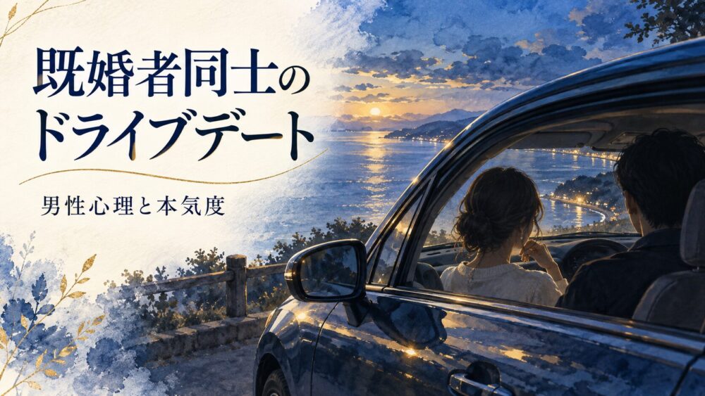 【既婚者同士のドライブデート】男性心理と何もない理由｜絶対にバレない行き先・車内ルールと本気度の見分け方