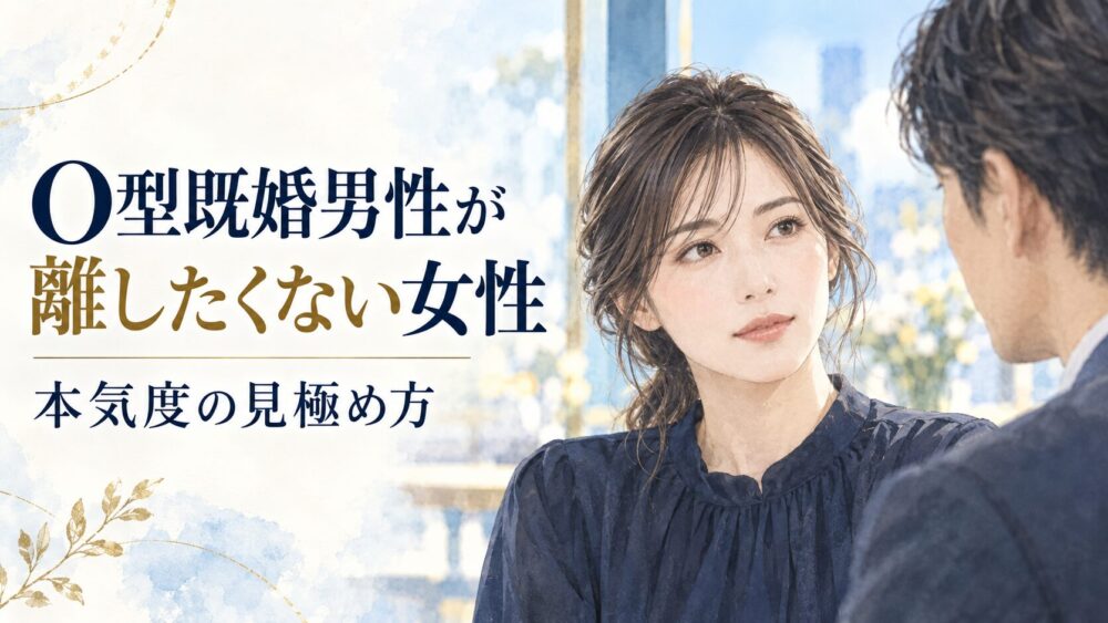 O型既婚男性が離したくない女性の特徴!ずるい心理・追いかけさせるLINE術と本気度の見分け方
