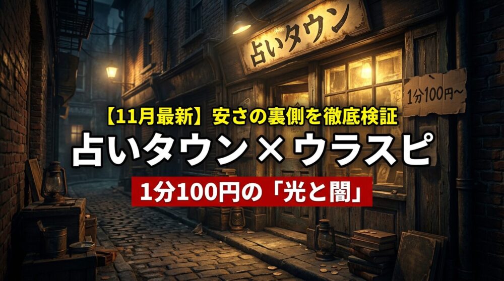 【11月最新】占いタウン ウラスピの評判|「1分100円台」の闇と当たる先生の真実