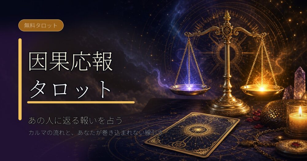 因果応報タロット無料|あの人に返る報いを占う