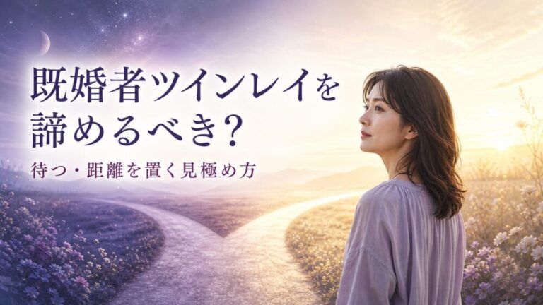 既婚者ツインレイを諦めるべき？待つ・距離を置くか見極める方法
