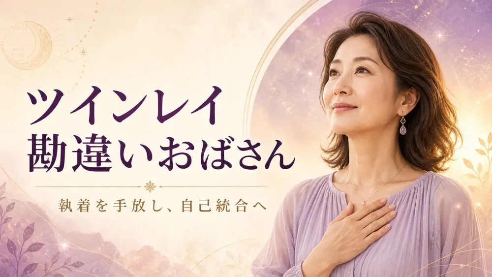 【痛い妄想から脱出】ツインレイ勘違いおばさんと言われる7つの特徴と本物との見分け方！執着を手放し自己統合する現実的アプローチ