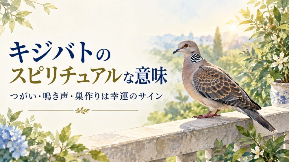 【完全解説】キジバト（山鳩）のスピリチュアルな意味！幸運の前兆・鳴き声・つがい（2羽）・庭やベランダの巣作りまで網羅