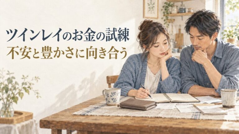 家計のメモを前に、お金の不安と向き合う男女。