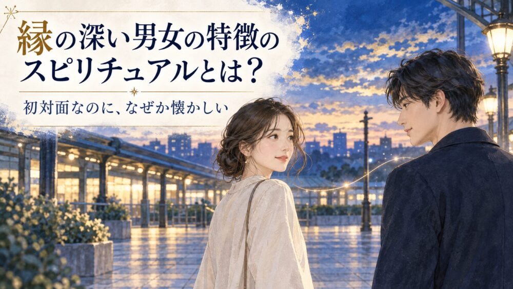 夕暮れの駅前で振り返って目を合わせる男女と細い金色の光。