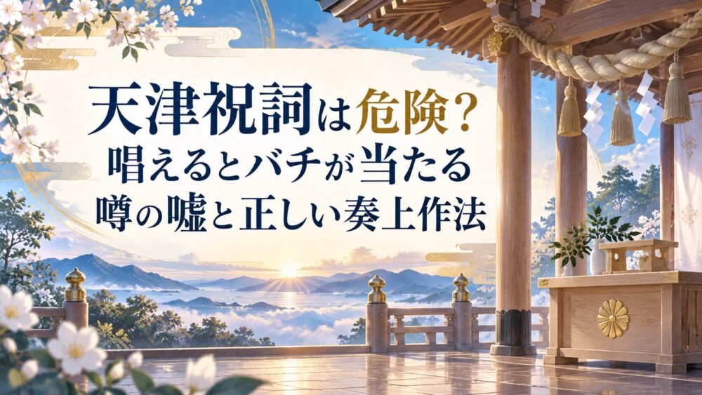 天津祝詞は危険？唱えるとバチが当たる噂の嘘と正しい奏上作法