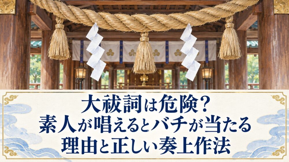 大祓詞は危険?素人が唱えるとバチが当たる理由と正しい奏上作法
