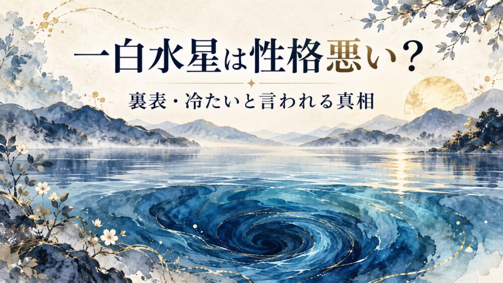 一白水星は性格悪い?裏表・冷たい・怒ると怖いと言われる7つの真相【九星気学】