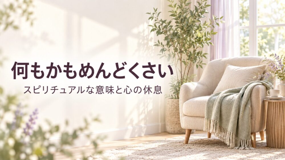 何もかもめんどくさいスピリチュアルな理由7選!急に無気力になる・口癖になる真相と好転反応【元神官監修】
