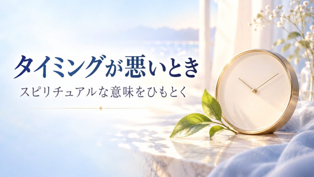 タイミングが悪い人のスピリチュアルな意味7選!楽しみにするとダメになる理由と好転の法則【元神官監修】