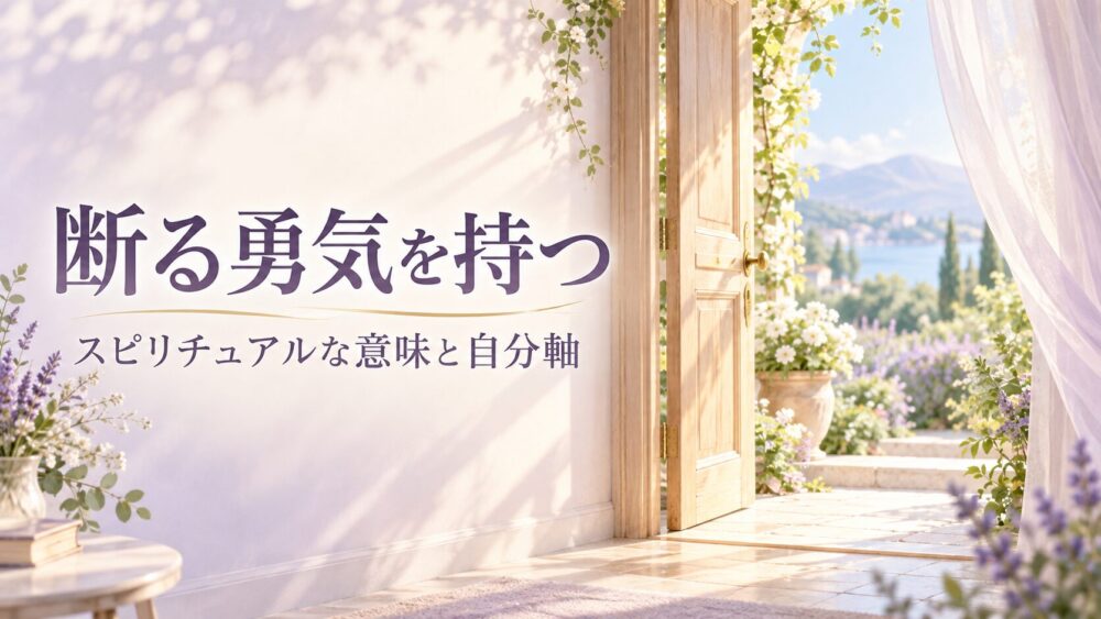 断る勇気のスピリチュアルな意味7選!罪悪感を手放し自分軸で幸運を引き寄せる方法【元神官監修】