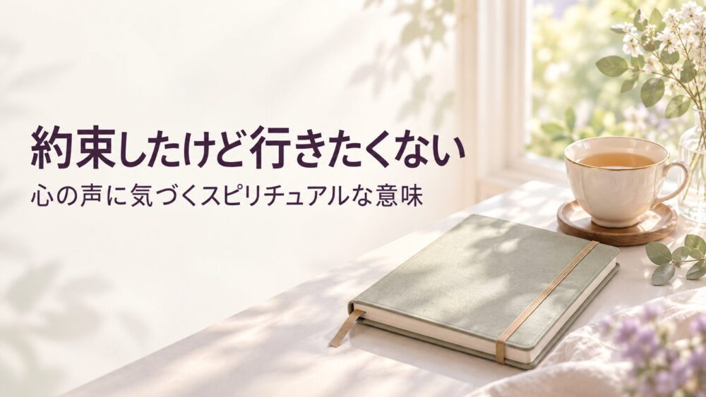 罪悪感はもう手放して。「約束したけど行きたくない」スピリチュアルな理由と自分を大切にする選択