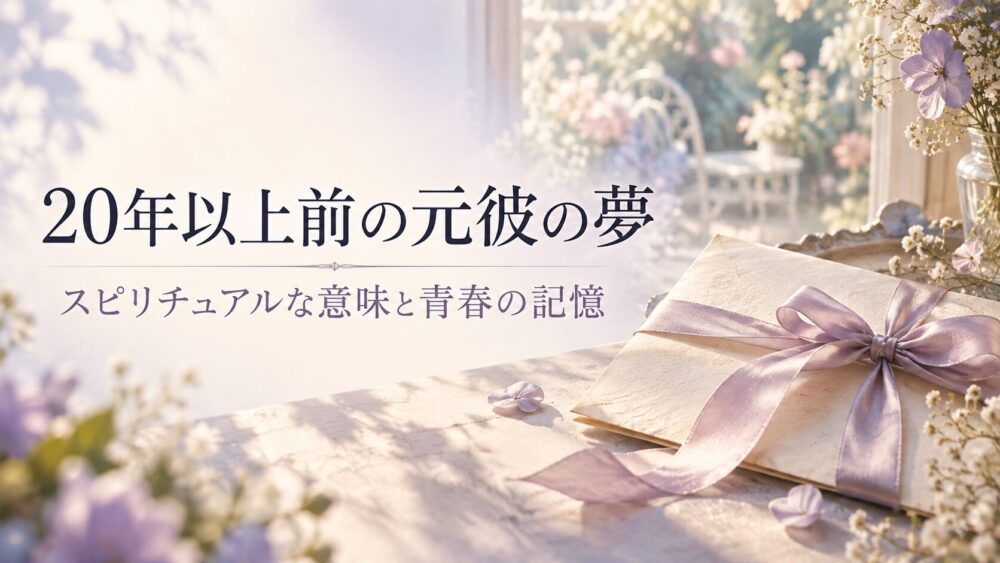 20年以上前の元彼が夢に出てくるスピリチュアルな理由!青春の原点回帰とセカンドライフの覚醒サイン【元神官監修】