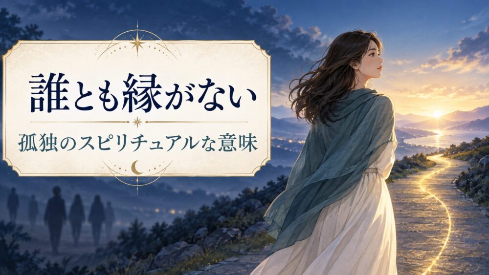 誰とも縁がないスピリチュアル意味!孤独の理由と魂の覚醒・好転法
