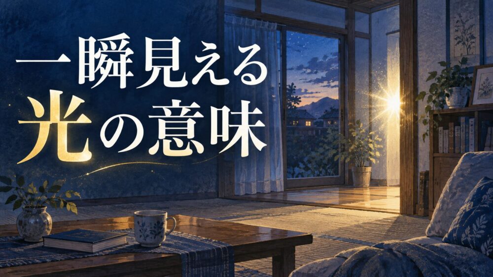 【フラッシュのような光が見えるスピリチュアル意味】部屋が一瞬ピカッと光る・光の粒子や丹光のサインを徹底解説