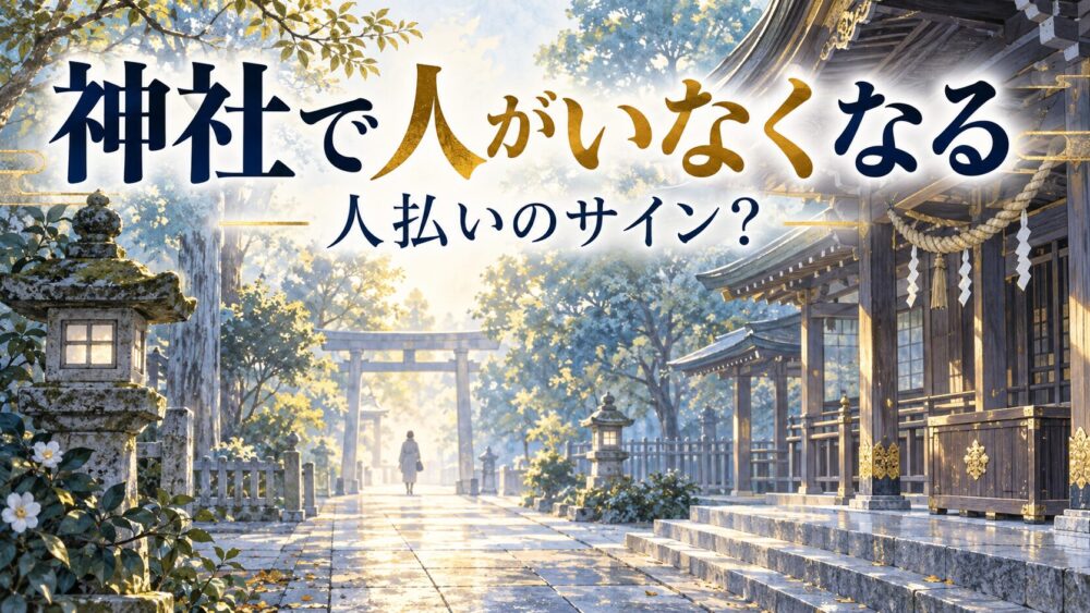 神社で人がいなくなるスピリチュアルな意味!人払いのサインと前兆